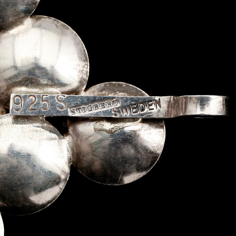 HÄNGE, ARMBAND SAMT KLOCKKEDJA, silver, 1900-talets mitt, bl a Stigbert. Vikt ca 70 g.