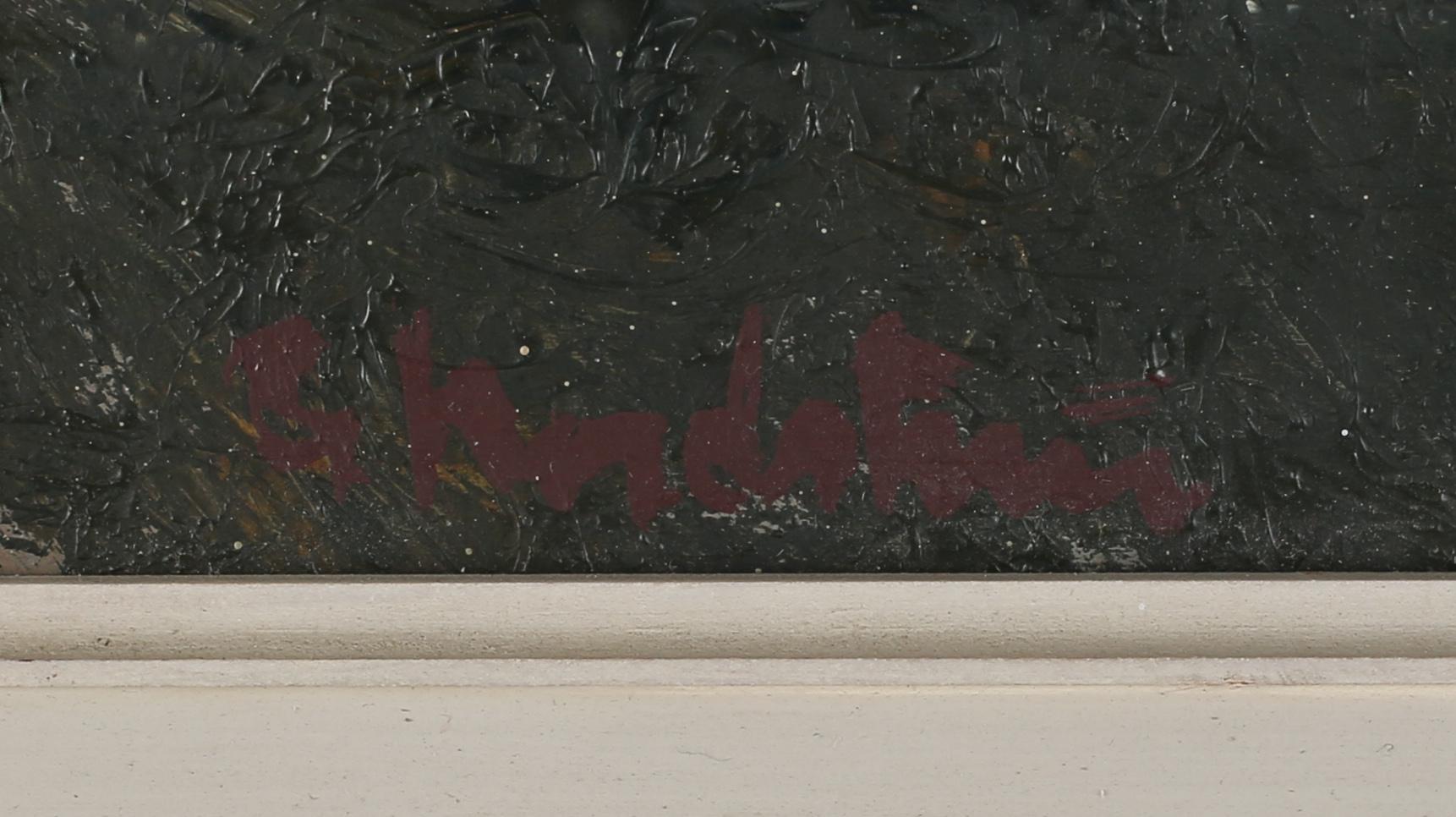 GERHARD NORDSTRÖM, olja på pannå, signerad.