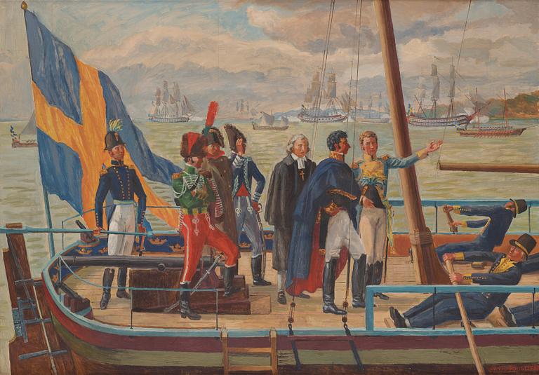 Jean Baptiste Bernadotte anländer till Helsingborg 1810.