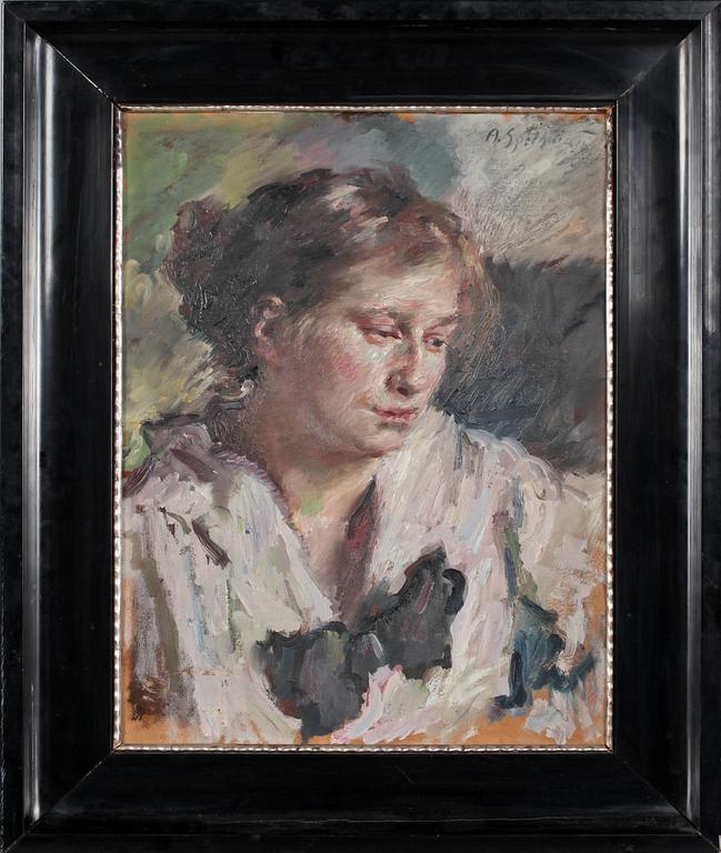 ALBERT SPETHMANN, olja på pannå, signerad.