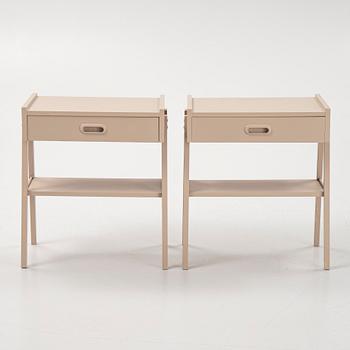 A pair of bedside tables, mid 20th Century.