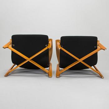 Antti Nurmesniemi, fåtöljer, ett par, modell 418, för Artek, 1950-tal.