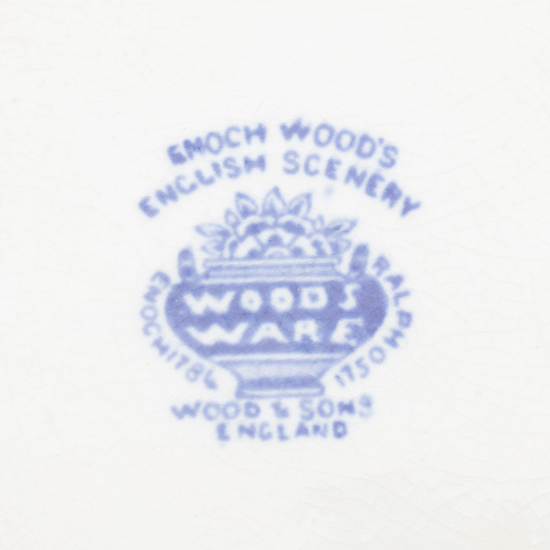 SERVISDELAR, 43 delar, WOOD WARE "Enoch Woods English Scenery".