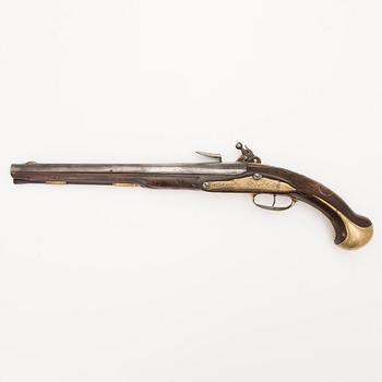 A French flintlock pistol, Tezenas Freconnet, first half of 18th Century.