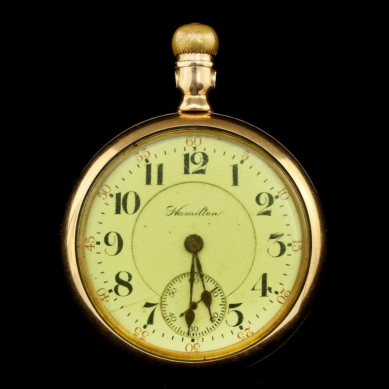 FICKUR, Hamilton, 14k guld. Vikt 131 g.