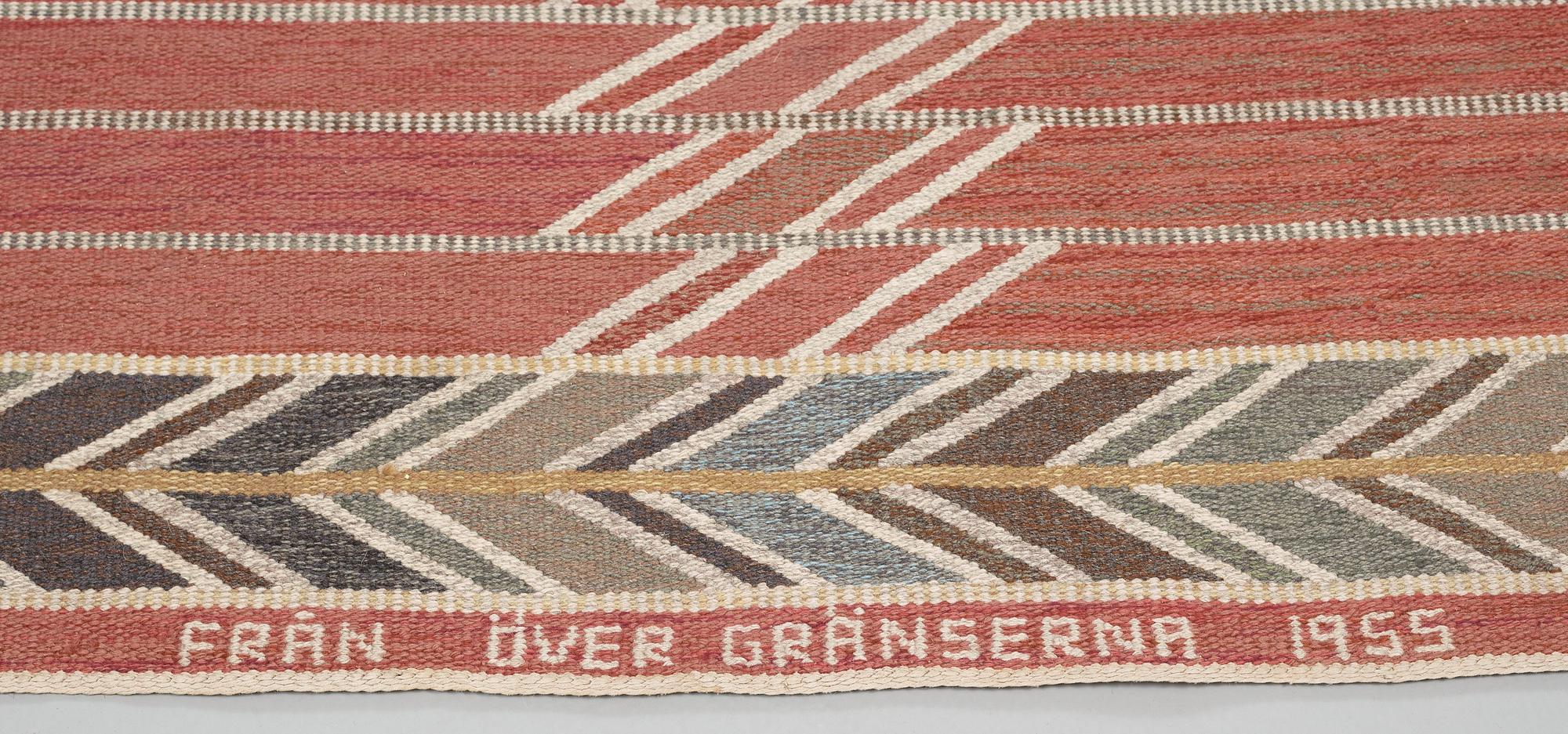CARPET. Flat weave. 348 x 173 cm. Sweden 1955.