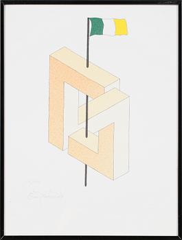 OSCAR REUTERSVÄRD, 15 st, mapp av färglitografier, signerade och numrerade.