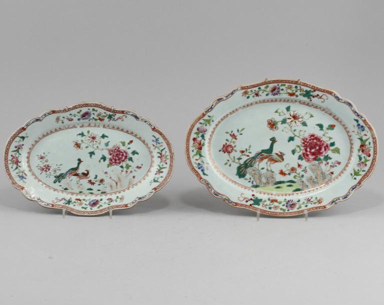 PARTI PORSLIN, 9 delar, Kina, 1700-tal.