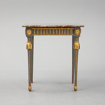 A Gustavian style console table, 19th Century.
