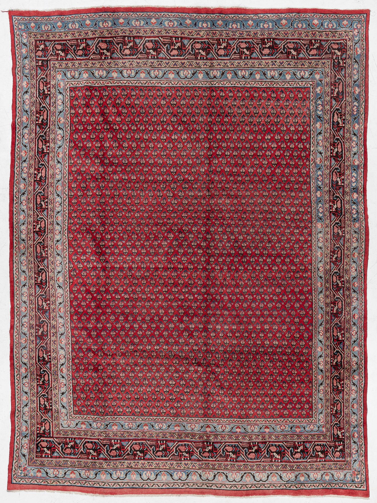 Carpet, Sarouk Mir, approx. 361 x 269 cm.