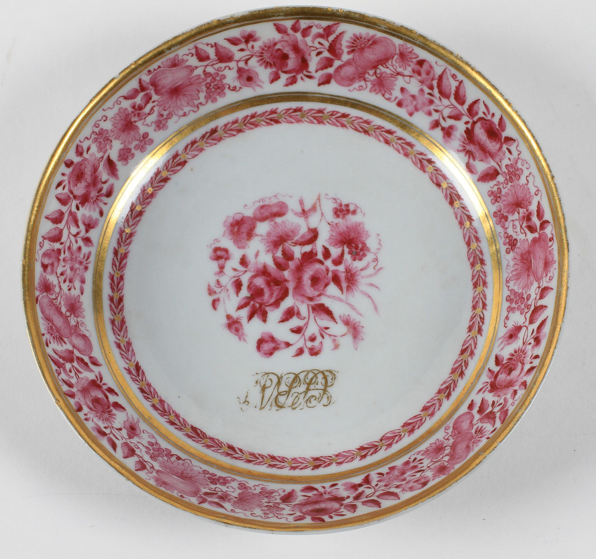 SERVISDELAR, 7 st, porslin, Kina, Jiaqing. 1700/1800-tal.