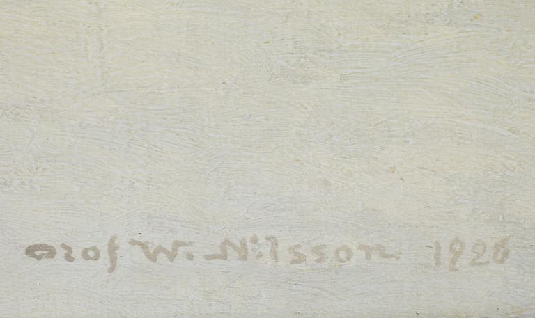 OLOF WALFRID NILSSON, olja på duk, signerad o daterad 1926.