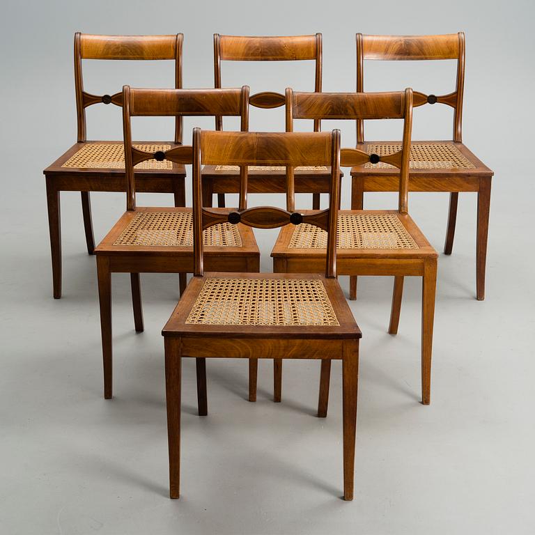 SIX CHAIRS, empire, Finnish.