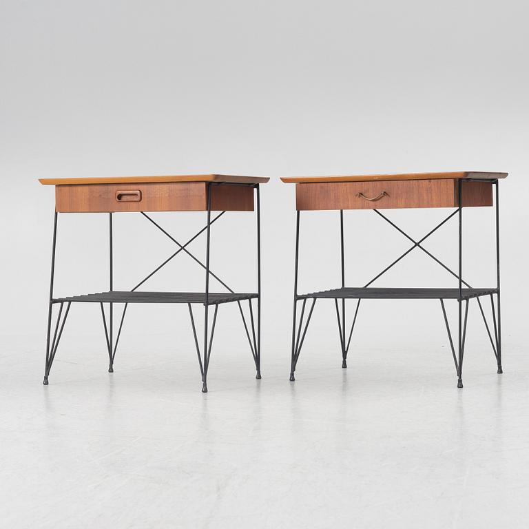 Bedside tables, a pair, second half of the 20th century.