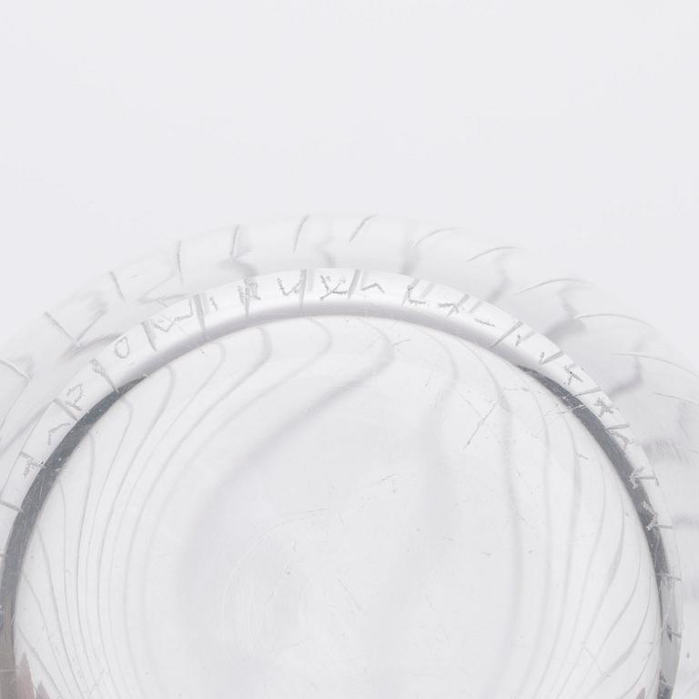 VASER, 2 st glas, signerade Tapio Wirkkala Iittala.