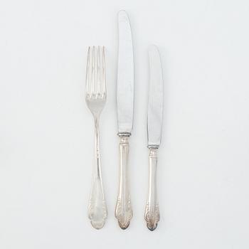 Skandia Silver-& Nysilver Ab, bestickservis, 49 delar, silver, modell Haga, Stockholm bl a 1937.