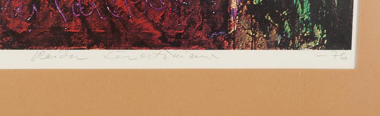 Reidar Särestöniemi, offset print, signed and dated -76, numbered 180/300.
