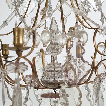 LJUSKRONA, för sex ljus, rokokostil, 1800-talets slut.