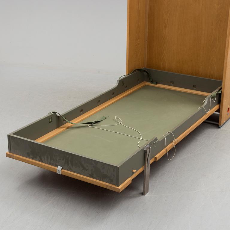 A oak veneered Hans J Wegner bed, 1960s / 70s.