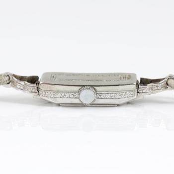 ARMBANDSUR, 14 K vitguld. Totalvikt ca 10 gram.