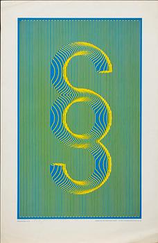 STURE JOHANNESSON, computer art signed and dated 1974.