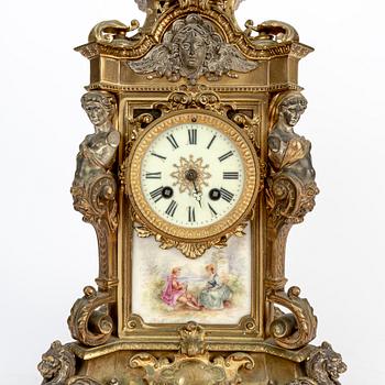 A Neo Renaissance table clock around 1900.