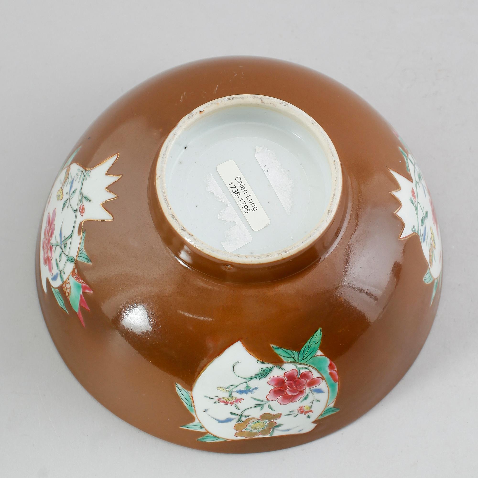SKÅL, porslin, Kina, Qianlong 1736-1795.