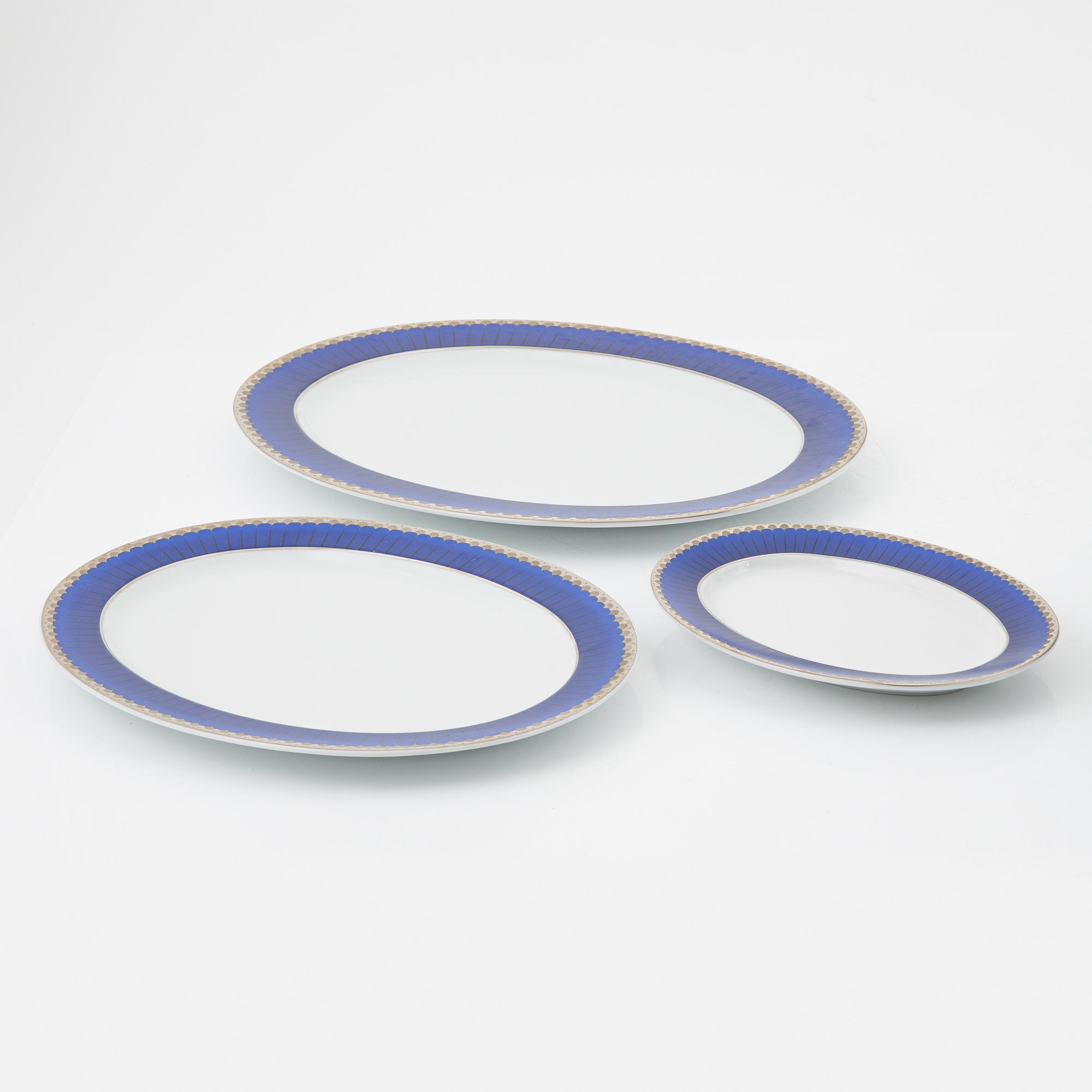 Sigvard Bernadotte, matservis, 42 delar, porslin, "Millennium Marianne", Christineholm, Fyrklövern.