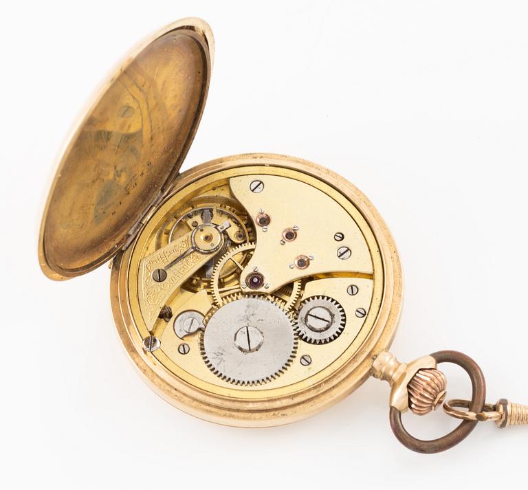 Cyma, pocket watch, hunter, 50 mm.