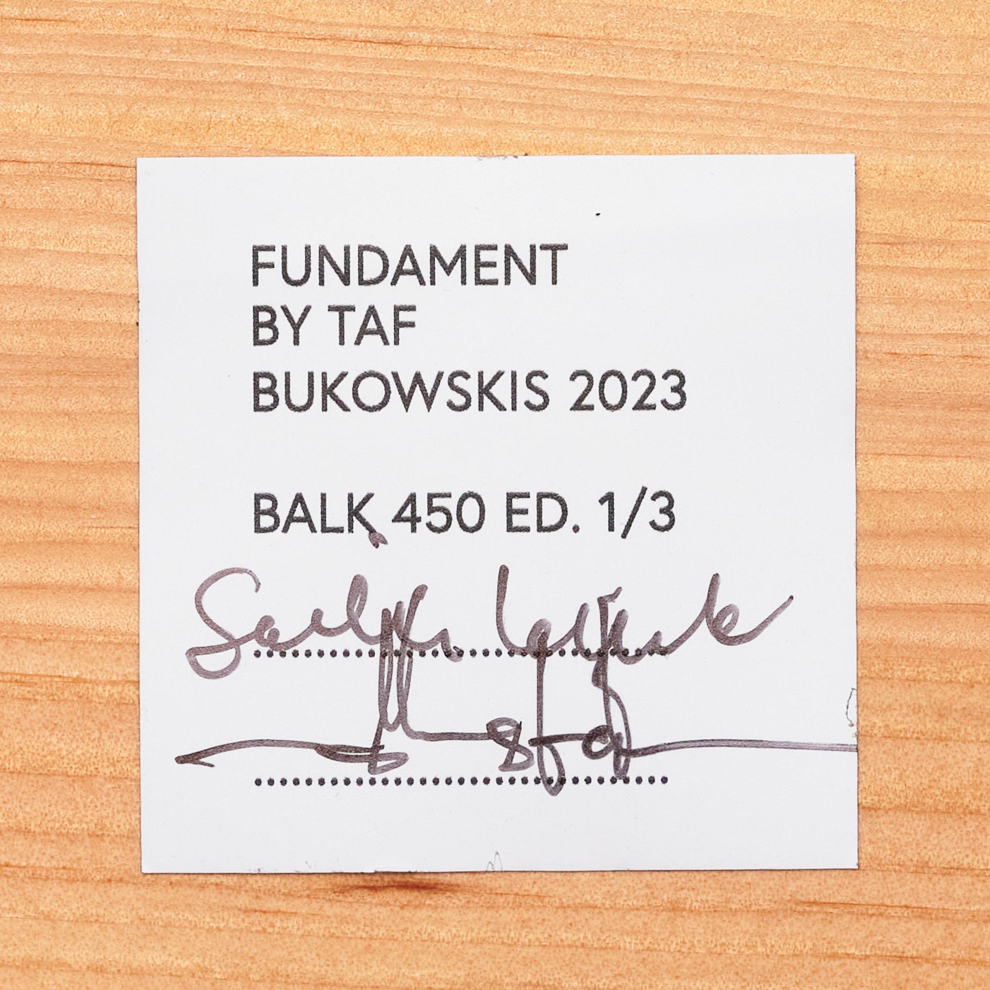 TAF, Gabriella Lenke & Mattias Ståhlbom, "Balk 450", pedestal, ed. 1/3, 2023.