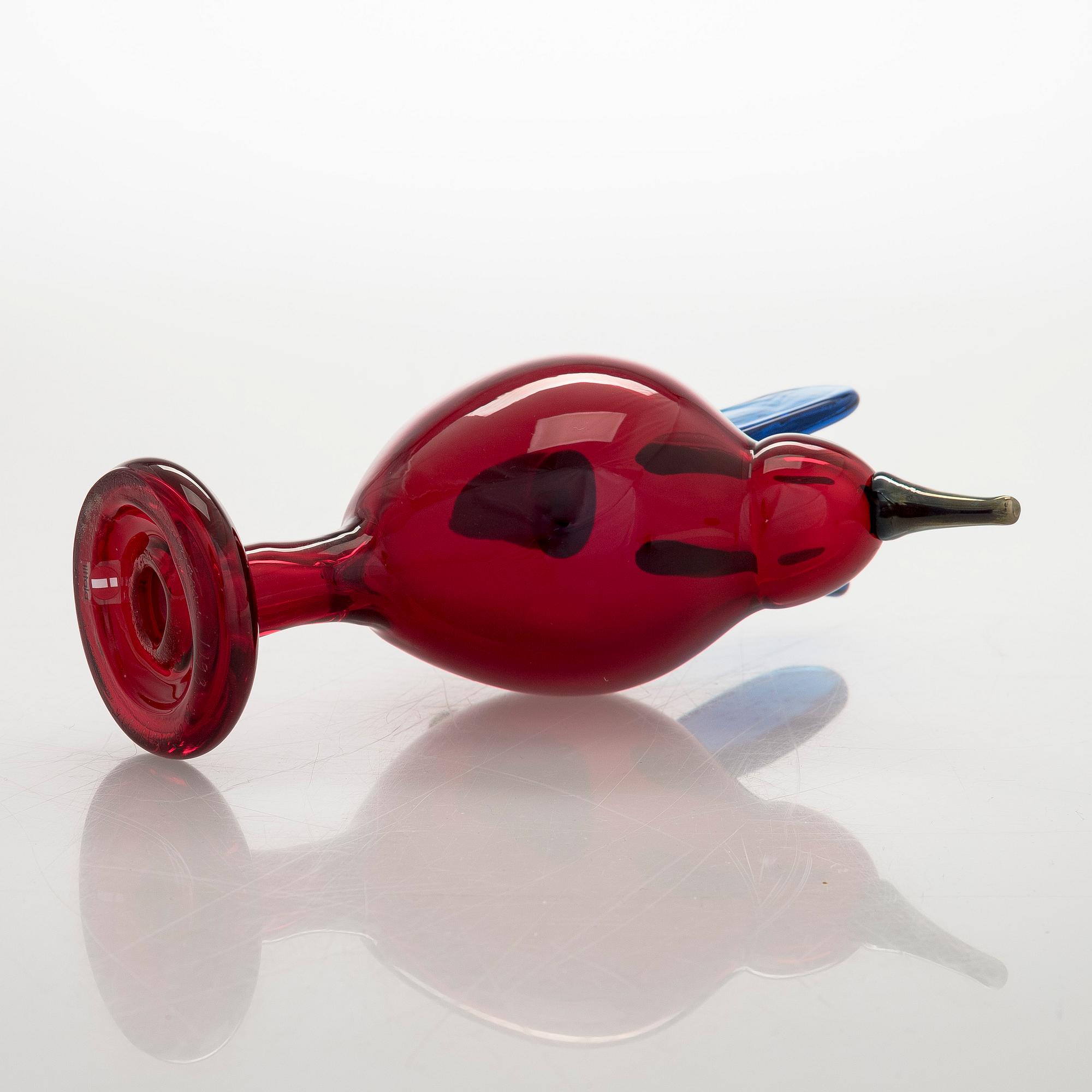 Oiva Toikka, 215th anniversary glass bird, 'Catcher', signed O. Toikka Nuutajärvi 1793-2008, 181/1215.