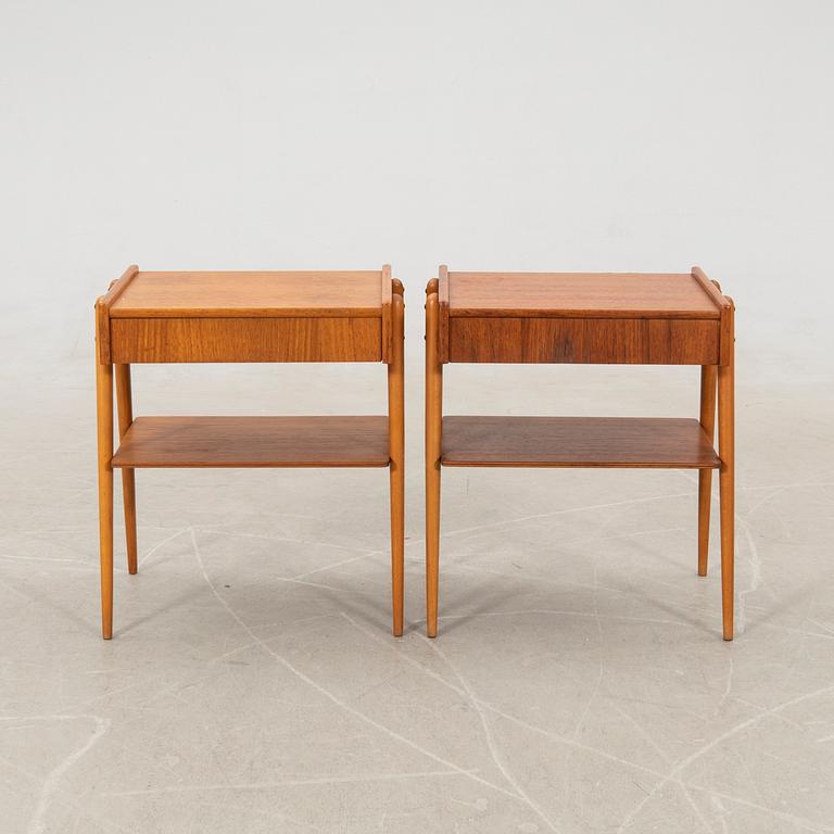 A pair of bedside tables, mid-20th century.