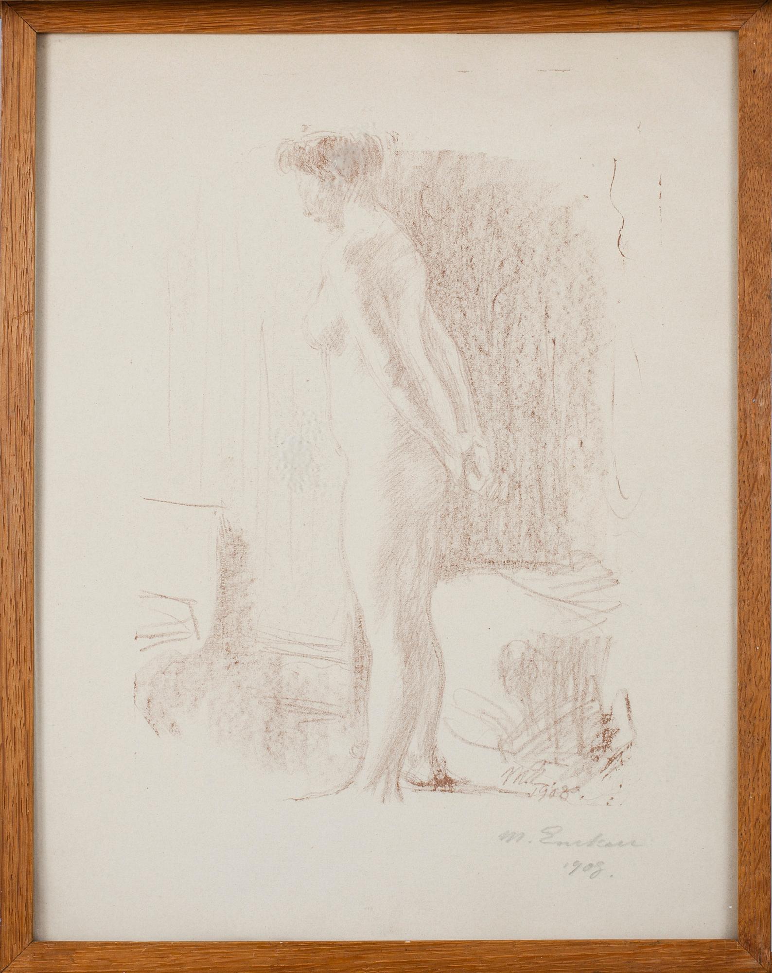 MAGNUS ENCKELL, litografi, signerad och daterad 1908.