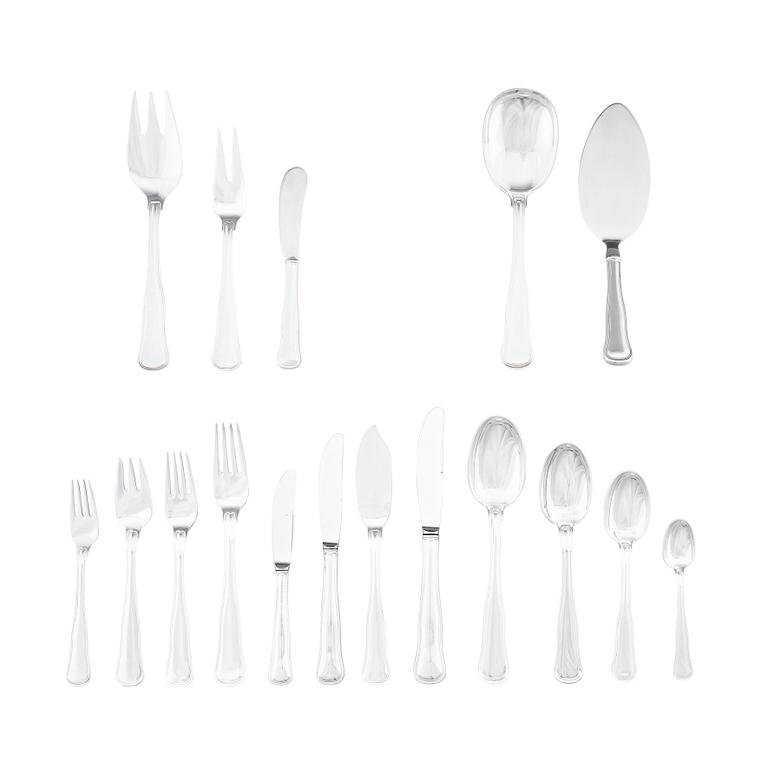 An 189 part cutlery service, silver, including Cohr, Denmark and MEMA, Lidköping.