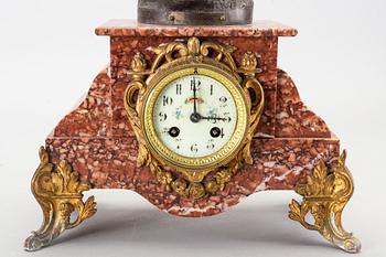 Auguste Moreau, after, Parisian Mantle Clock, ca 1900.