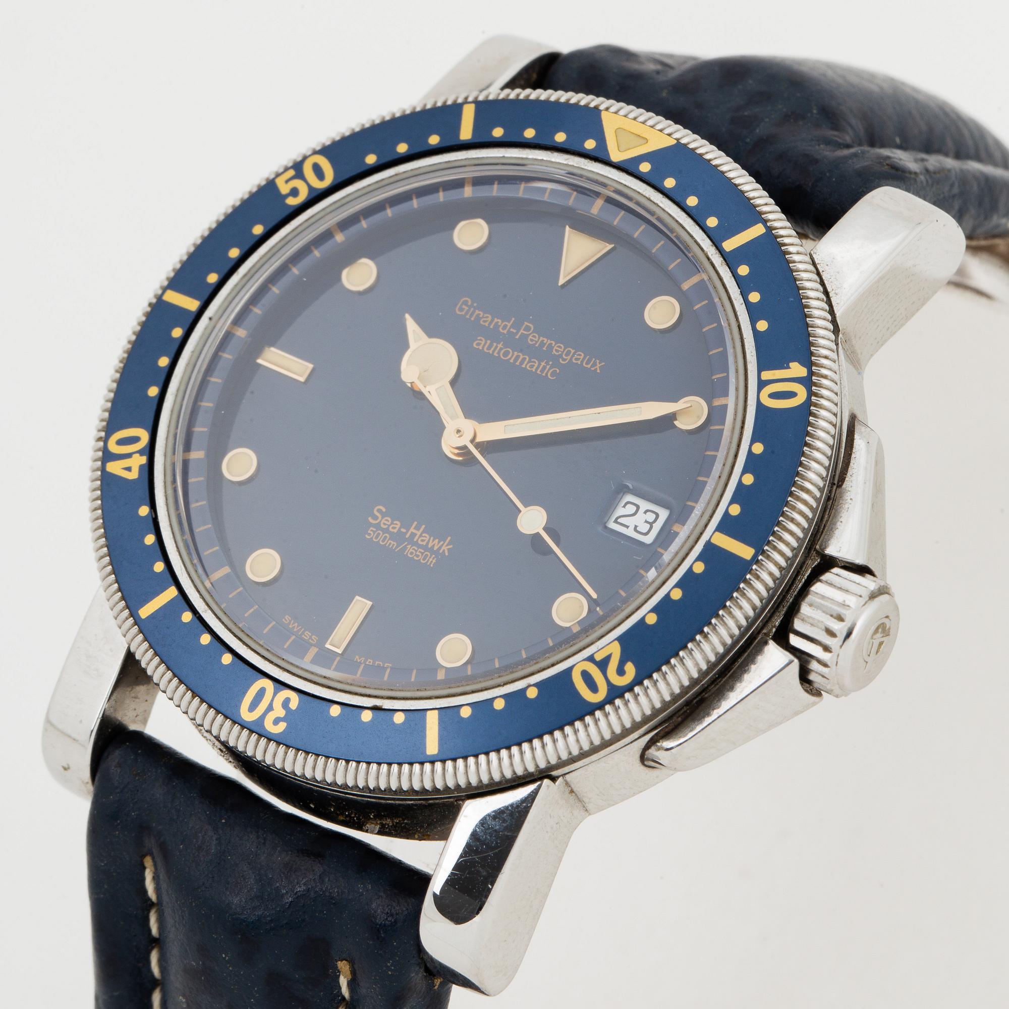 GIRARD-PERREGAUX, Sea-Hawk, wristwatch, 38 mm.