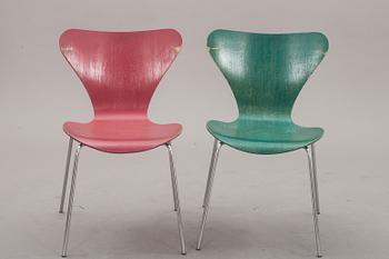 STOLAR, 6 st, "Sjuan", Arne Jacobsen för Fritz Hansen.