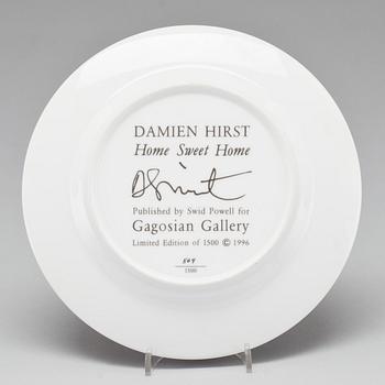 ASSIETT, porslin, Damien Hirst, limited edition, signerad och numrerad 869/1500. 1996.