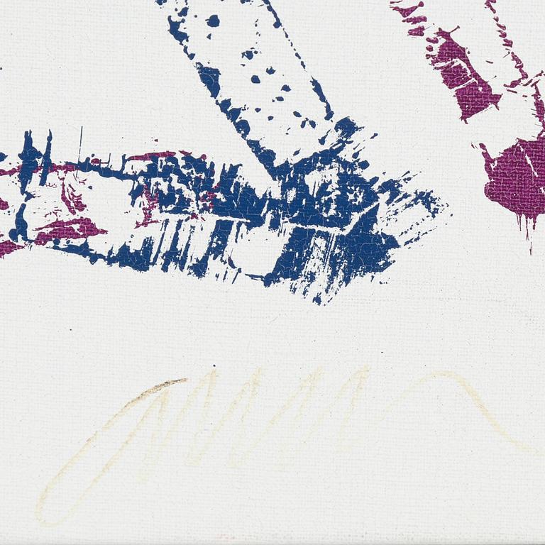 Arman, monotyp, serigrafi på duk, signerad.