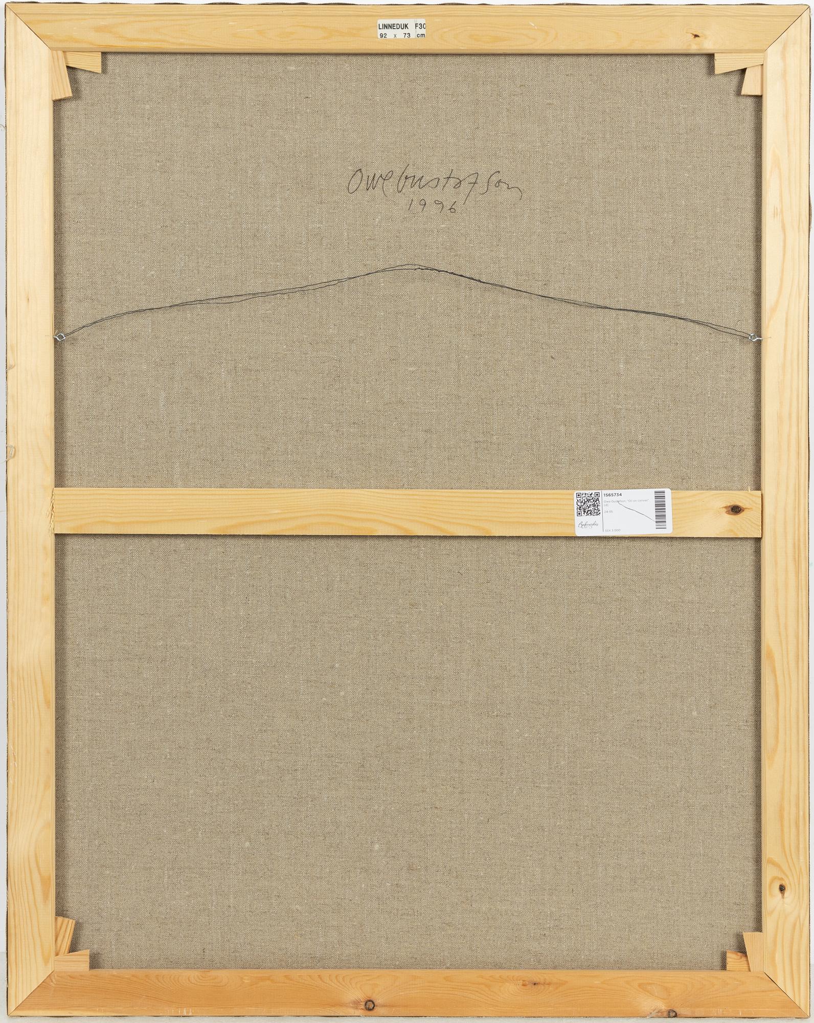 Owe Gustafson, "Oil on canvas".