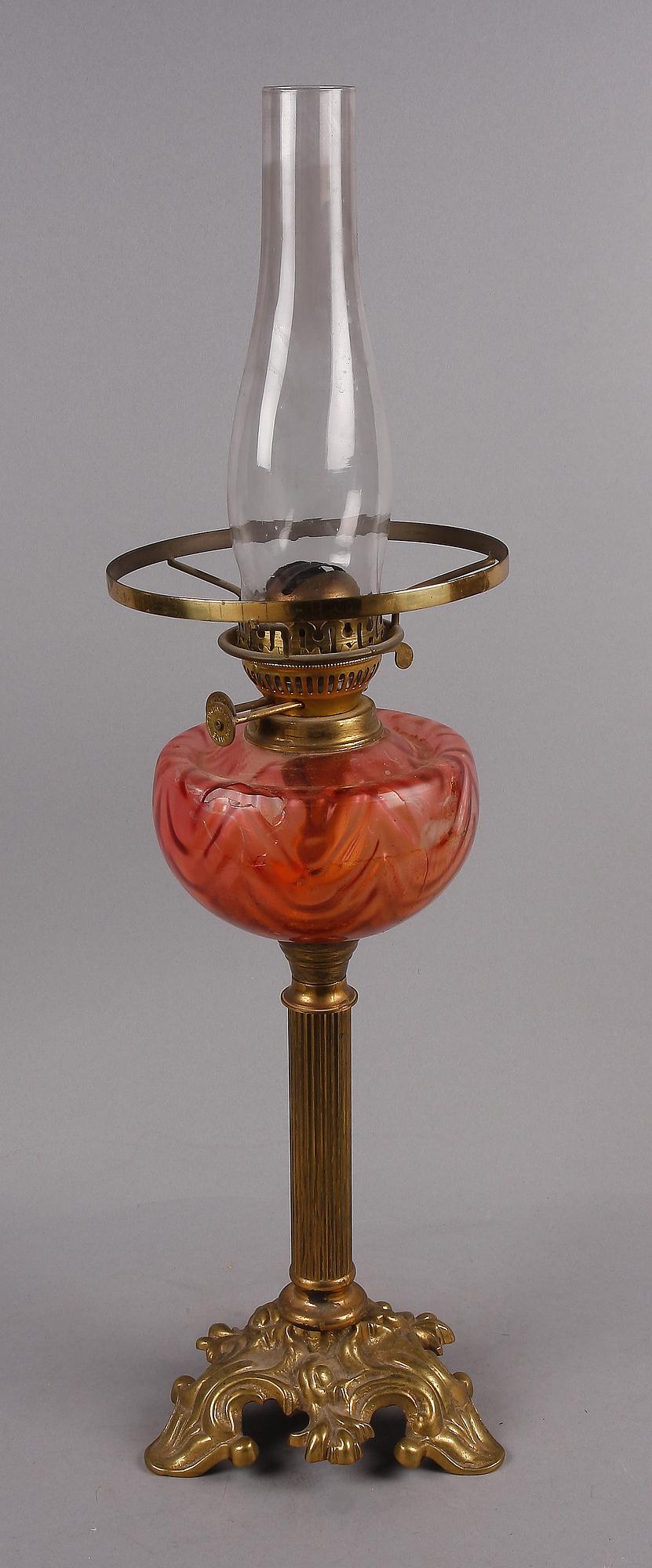 FOTOGENLAMPA, mässing, omkring 1900.