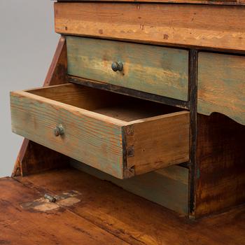 SKRIVSKÅP, allmoge, 1800-tal.
