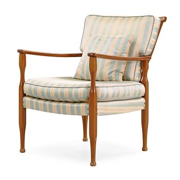 A Josef Frank mahogany armchair, Svenskt Tenn, probably 1940's-50's.