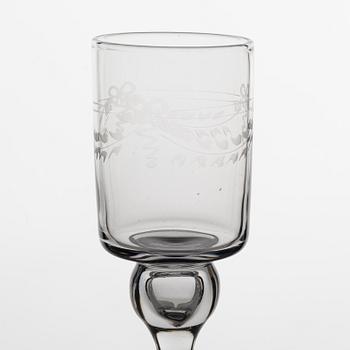 Glasservis, 30 delar, "Antik", Reijmyre, 1900-talets andra hälft.