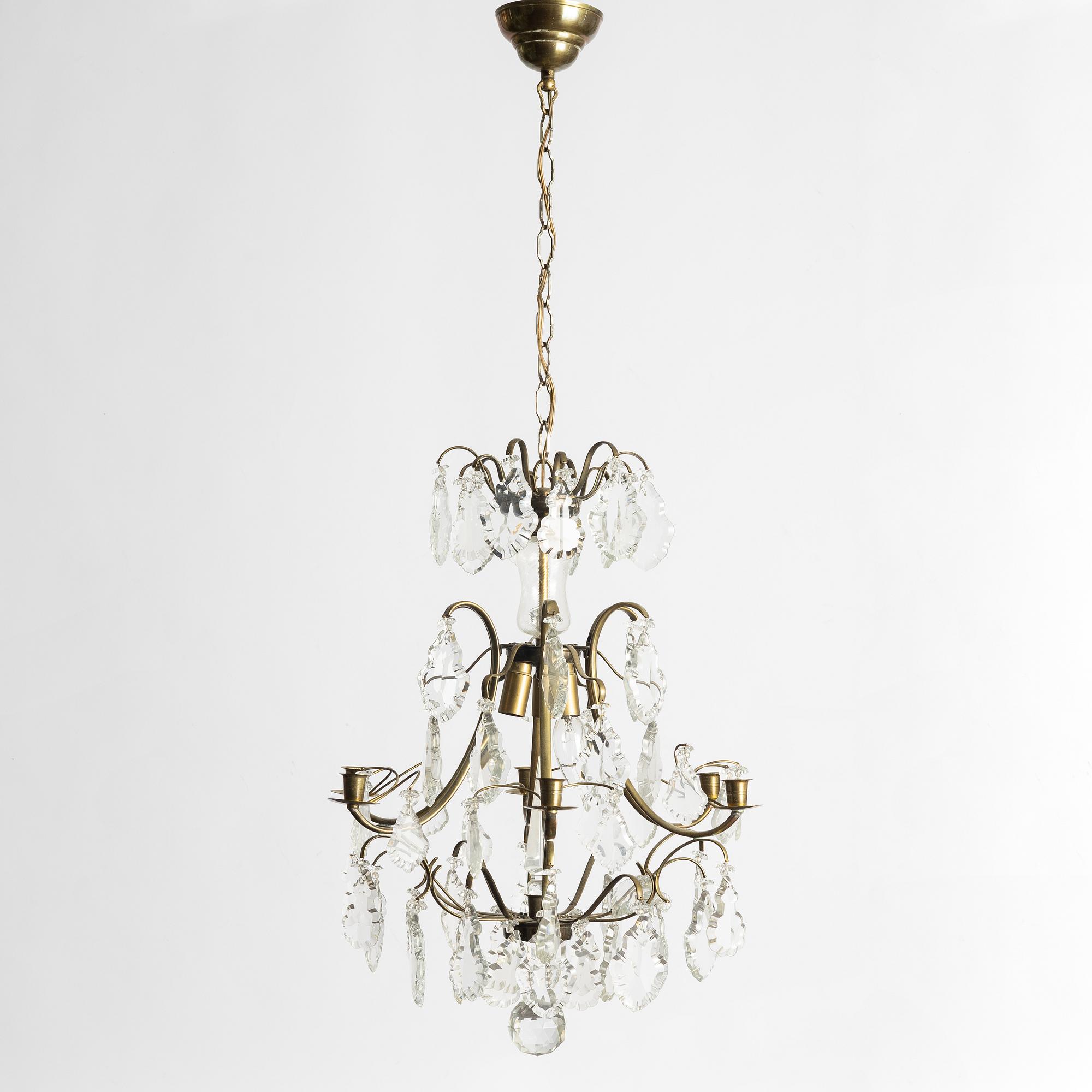 Chandelier, Rococo style, 20th century.
