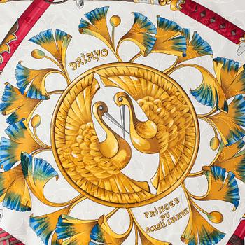 SCARF, Hermès, siden,"Daimyo Princes du soleil levant".