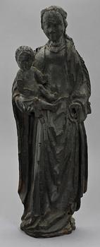 SAKRAL SKULPTUR, ek, sannolikt Italien, 1600/1700-tal.