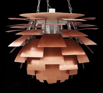 TAKLAMPA, "PH-Kotte", Poul Henningsen för Louis Poulsen. 1900-talets andra hälft. Diam 84, H 72.