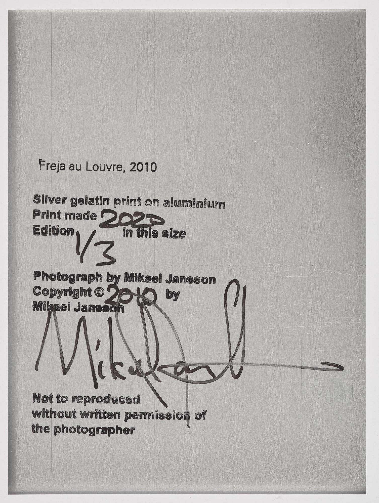 Mikael Jansson, "Freja at Le Louvre", 2010.