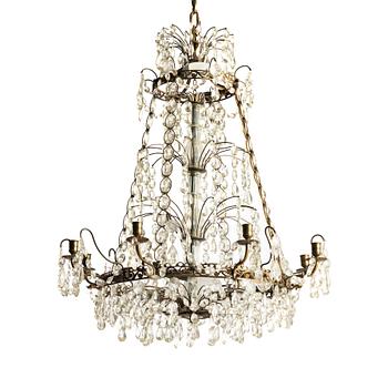 An eight-branch gustavian-style chandelier, first part 20th century.